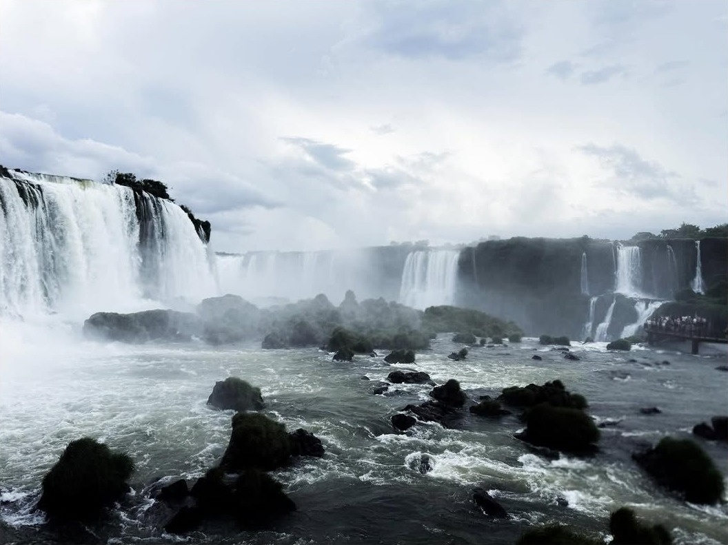 Nature Documentary - Dramatic waterfalls cascading through misty landscape